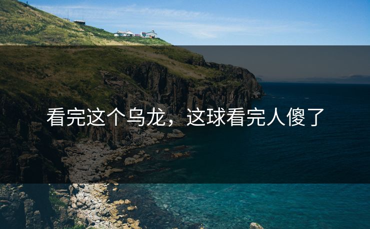 看完这个乌龙，这球看完人傻了