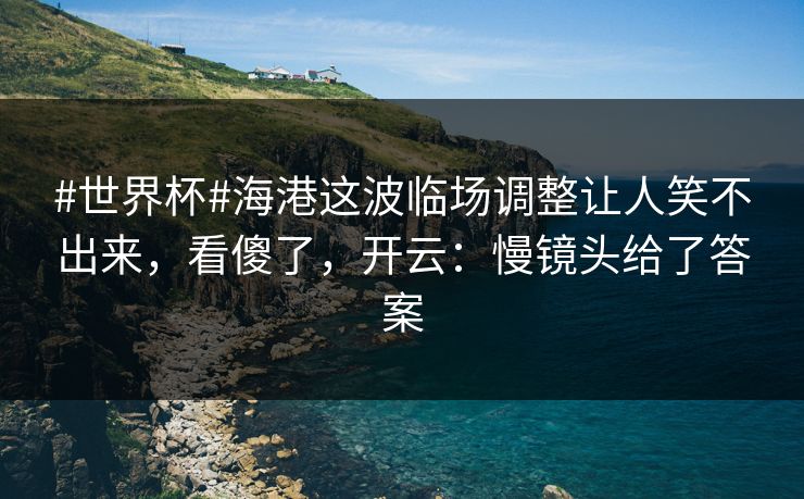 #世界杯#海港这波临场调整让人笑不出来，看傻了，开云：慢镜头给了答案